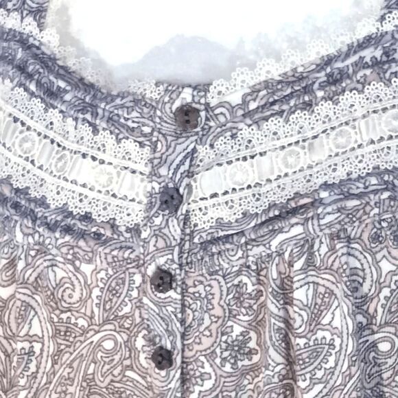 Secret Treasures Pink Gray Paisley Long Nightgown Sz M 8 10 - Picture 4 of 7